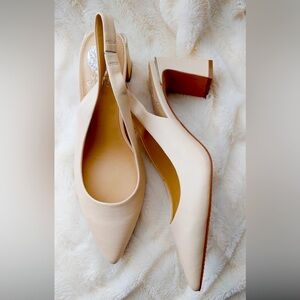 Vince Camuto Cream slingback block heels